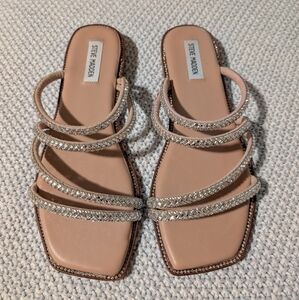 Steve Madden Starie Rhinestone Strappy Sandals Size 10 Like New